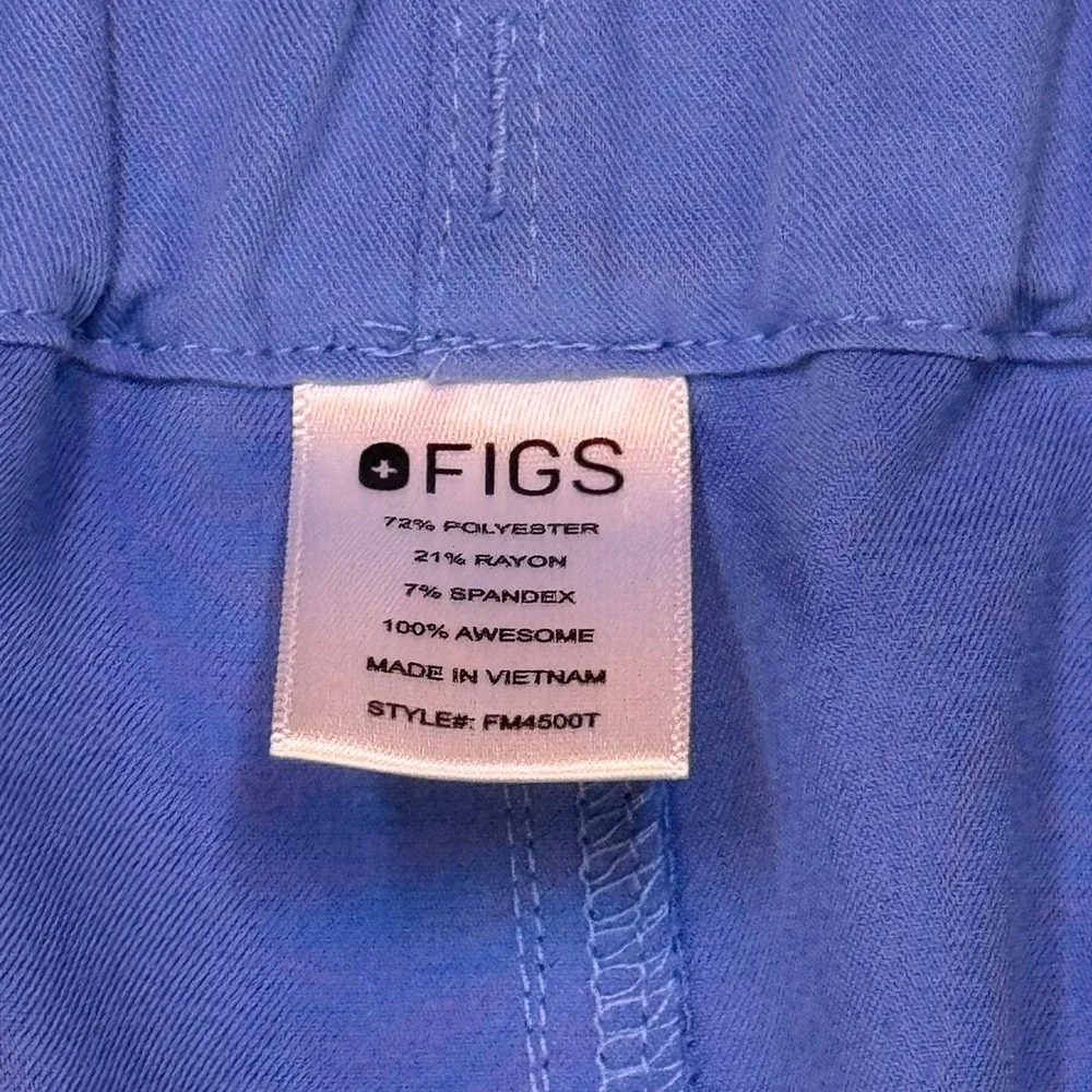 FIGS Pisco‎ Scrub Pants Mens Large Tall Blue FIONx Medical Scrubs FM4500T